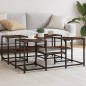 vidaXL Mesa de centro madera de ingeniería roble ahumado 91x91x40 cm