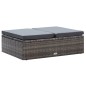 vidaXL Set de muebles de jardín 2 pzas y cojines ratán sintético gris vidaXL Set de muebles de jardín 2 pzas y cojines ratán sintético gris