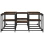 vidaXL Mesa de centro madera de ingeniería roble ahumado 91x91x40 cm