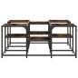 vidaXL Mesa de centro madera de ingeniería roble ahumado 91x91x40 cm