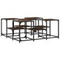 vidaXL Mesa de centro madera de ingeniería roble ahumado 91x91x40 cm