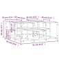 vidaXL Mesa de centro madera de ingeniería roble ahumado 91x91x40 cm