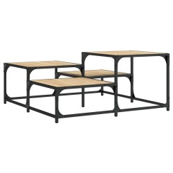 vidaXL Mesa de centro madera ingeniería roble Sonoma 87,5x87,5x40 cm