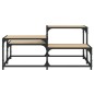 vidaXL Mesa de centro madera ingeniería roble Sonoma 87,5x87,5x40 cm