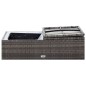 vidaXL Set de muebles de jardín 2 pzas y cojines ratán sintético gris vidaXL Set de muebles de jardín 2 pzas y cojines ratán sintético gris