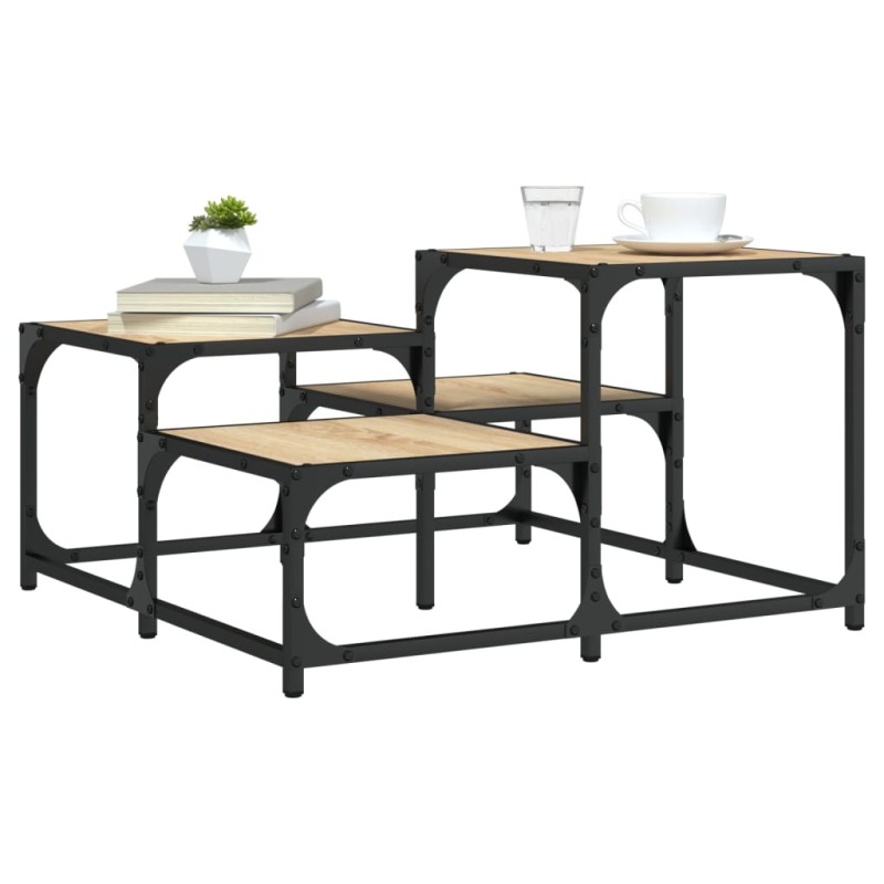 vidaXL Mesa de centro madera de ingeniería roble Sonoma 68x68x40 cm vidaXL Mesa de centro madera de ingeniería roble Sonoma 68x68x40 cm