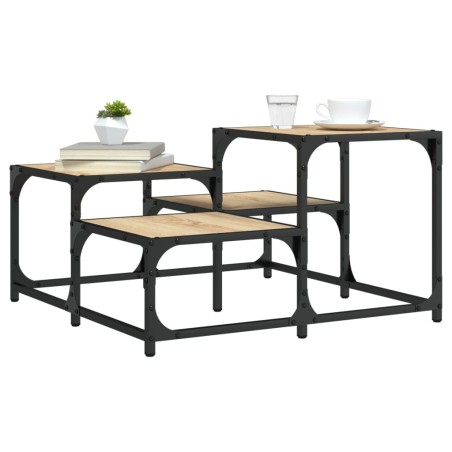 vidaXL Mesa de centro madera de ingeniería roble Sonoma 68x68x40 cm