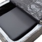 vidaXL Set de muebles de jardín 2 pzas y cojines ratán sintético gris vidaXL Set de muebles de jardín 2 pzas y cojines ratán sintético gris
