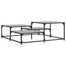 vidaXL Mesa de centro madera de ingeniería gris Sonoma 107x107x40 cm