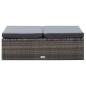 vidaXL Set de muebles de jardín 2 pzas y cojines ratán sintético gris vidaXL Set de muebles de jardín 2 pzas y cojines ratán sintético gris