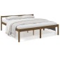 vidaXL Cama personas mayores madera maciza pino marrón miel 200x200 cm vidaXL Cama personas mayores madera maciza pino marrón miel 200x200 cm