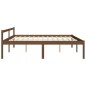 vidaXL Cama personas mayores madera maciza pino marrón miel 200x200 cm vidaXL Cama personas mayores madera maciza pino marrón miel 200x200 cm