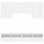 vidaXL Muebles de TV de pared 5 piezas madera de ingeniería blanco