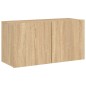 vidaXL Muebles de TV de pared 5 pzas madera de ingeniería roble Sonoma vidaXL Muebles de TV de pared 5 pzas madera de ingeniería roble Sonoma