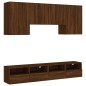 vidaXL Muebles de TV de pared 5 pzas madera de ingeniería marrón roble