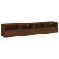vidaXL Muebles de TV de pared 5 pzas madera de ingeniería marrón roble