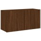 vidaXL Muebles de TV de pared 5 pzas madera de ingeniería marrón roble