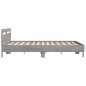 vidaXL Cama con cabecero madera de ingeniería gris Sonoma 160x200 cm vidaXL Cama con cabecero madera de ingeniería gris Sonoma 160x200 cm