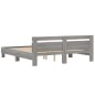 vidaXL Cama con cabecero madera de ingeniería gris Sonoma 160x200 cm vidaXL Cama con cabecero madera de ingeniería gris Sonoma 160x200 cm