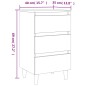 vidaXL Mesitas de noche 2 uds patas madera gris hormigón 40x35x69 cm vidaXL Mesitas de noche 2 uds patas madera gris hormigón 40x35x69 cm