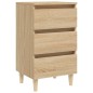 vidaXL Mesitas de noche 2 uds patas de madera roble Sonoma 40x35x69 cm vidaXL Mesitas de noche 2 uds patas de madera roble Sonoma 40x35x69 cm