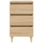 vidaXL Mesitas de noche 2 uds patas de madera roble Sonoma 40x35x69 cm vidaXL Mesitas de noche 2 uds patas de madera roble Sonoma 40x35x69 cm
