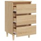 vidaXL Mesitas de noche 2 uds patas de madera roble Sonoma 40x35x69 cm vidaXL Mesitas de noche 2 uds patas de madera roble Sonoma 40x35x69 cm