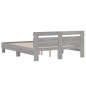 vidaXL Cama con cabecero madera de ingeniería gris Sonoma 140x190 cm vidaXL Cama con cabecero madera de ingeniería gris Sonoma 140x190 cm