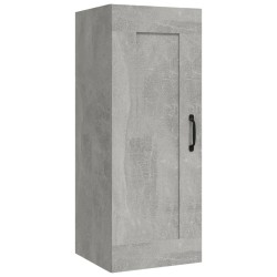 vidaXL Armario colgante madera contrachapada gris hormigón 35x34x90 cm