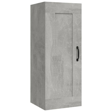vidaXL Armario colgante madera contrachapada gris hormigón 35x34x90 cm