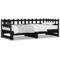 vidaXL Sofá cama extraíble madera maciza de pino negro 2x(80x200) cm vidaXL Sofá cama extraíble madera maciza de pino negro 2x(80x200) cm