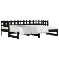 vidaXL Sofá cama extraíble madera maciza de pino negro 2x(80x200) cm vidaXL Sofá cama extraíble madera maciza de pino negro 2x(80x200) cm