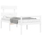 vidaXL Cama para personas mayores con cabecero madera maciza blanco vidaXL Cama para personas mayores con cabecero madera maciza blanco