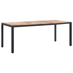vidaXL Set comedor de jardín 9 piezas y cojines ratán sintético negro 