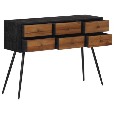 vidaXL Mesa consola con cajones teca maciza reciclada 116x30x76 cm