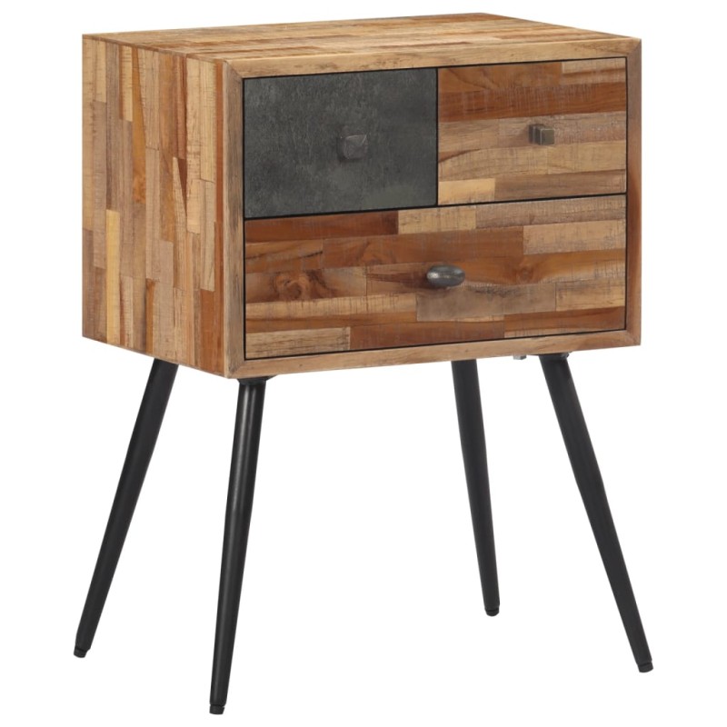vidaXL Mesita de noche madera maciza de teca 47x31,5x60 cm vidaXL Mesita de noche madera maciza de teca 47x31,5x60 cm