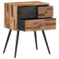 vidaXL Mesita de noche madera maciza de teca 47x31,5x60 cm vidaXL Mesita de noche madera maciza de teca 47x31,5x60 cm