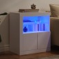 vidaXL Aparador con luces LED blanco 60,5x37x67 cm vidaXL Aparador con luces LED blanco 60,5x37x67 cm