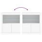 vidaXL Aparador con luces LED blanco 60,5x37x67 cm vidaXL Aparador con luces LED blanco 60,5x37x67 cm
