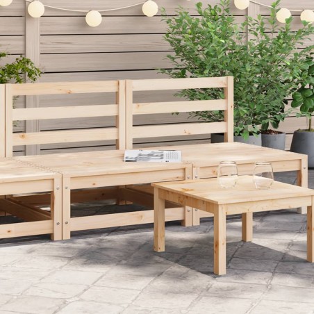 vidaXL Sofás de jardín sin reposabrazos 2 uds madera pino 70x70x67 cm