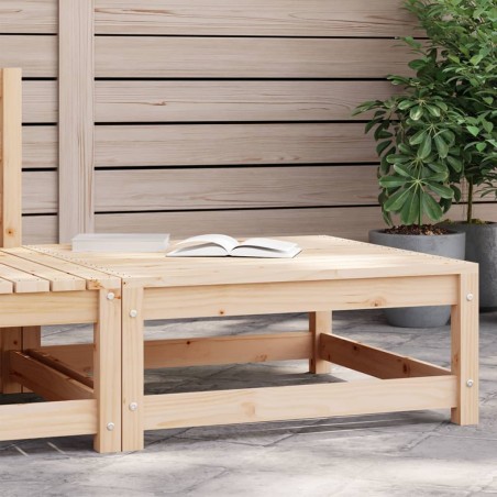 vidaXL Taburete de jardín madera maciza de pino 70x70x30 cm