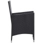 vidaXL Set comedor de jardín 9 piezas y cojines ratán sintético negro vidaXL Set comedor de jardín 9 piezas y cojines ratán sintético negro
