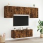 vidaXL Muebles de TV de pared 6 pzas madera ingeniería roble ahumado vidaXL Muebles de TV de pared 6 pzas madera ingeniería roble ahumado