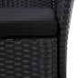 vidaXL Set comedor de jardín 9 piezas y cojines ratán sintético negro vidaXL Set comedor de jardín 9 piezas y cojines ratán sintético negro