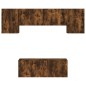 vidaXL Muebles de TV de pared 6 pzas madera ingeniería roble ahumado vidaXL Muebles de TV de pared 6 pzas madera ingeniería roble ahumado