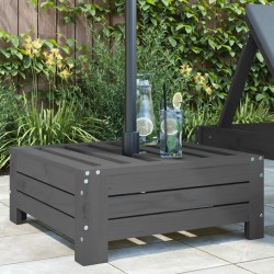 vidaXL Cubierta para base de sombrilla madera maciza de pino gris