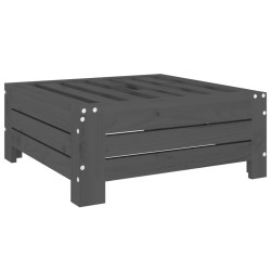 vidaXL Cubierta para base de sombrilla madera maciza de pino gris