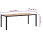 vidaXL Set comedor de jardín 9 piezas y cojines ratán sintético negro vidaXL Set comedor de jardín 9 piezas y cojines ratán sintético negro