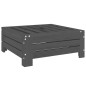 vidaXL Cubierta para base de sombrilla madera maciza de pino gris