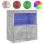vidaXL Aparador con luces LED gris hormigón 60x37x67 cm vidaXL Aparador con luces LED gris hormigón 60x37x67 cm
